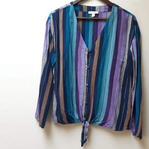 Aritzia Wilfred black?crop top cinch front